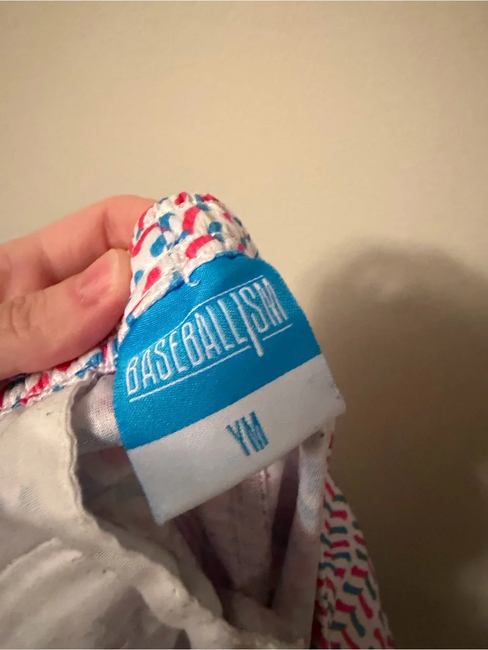 Baseballism Blue and Red Patterned Shorts